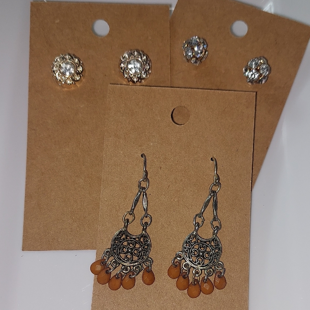 Earrings 3 Pair